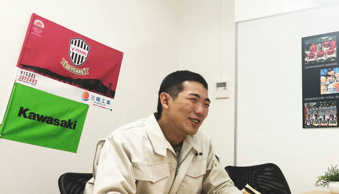 岡山の金属鋳造・加工を行う工場で働く石村賢太郎さん